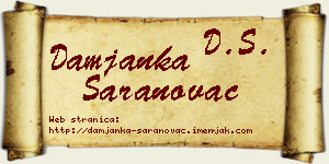 Damjanka Saranovac vizit kartica